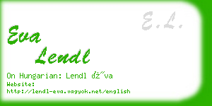 eva lendl business card